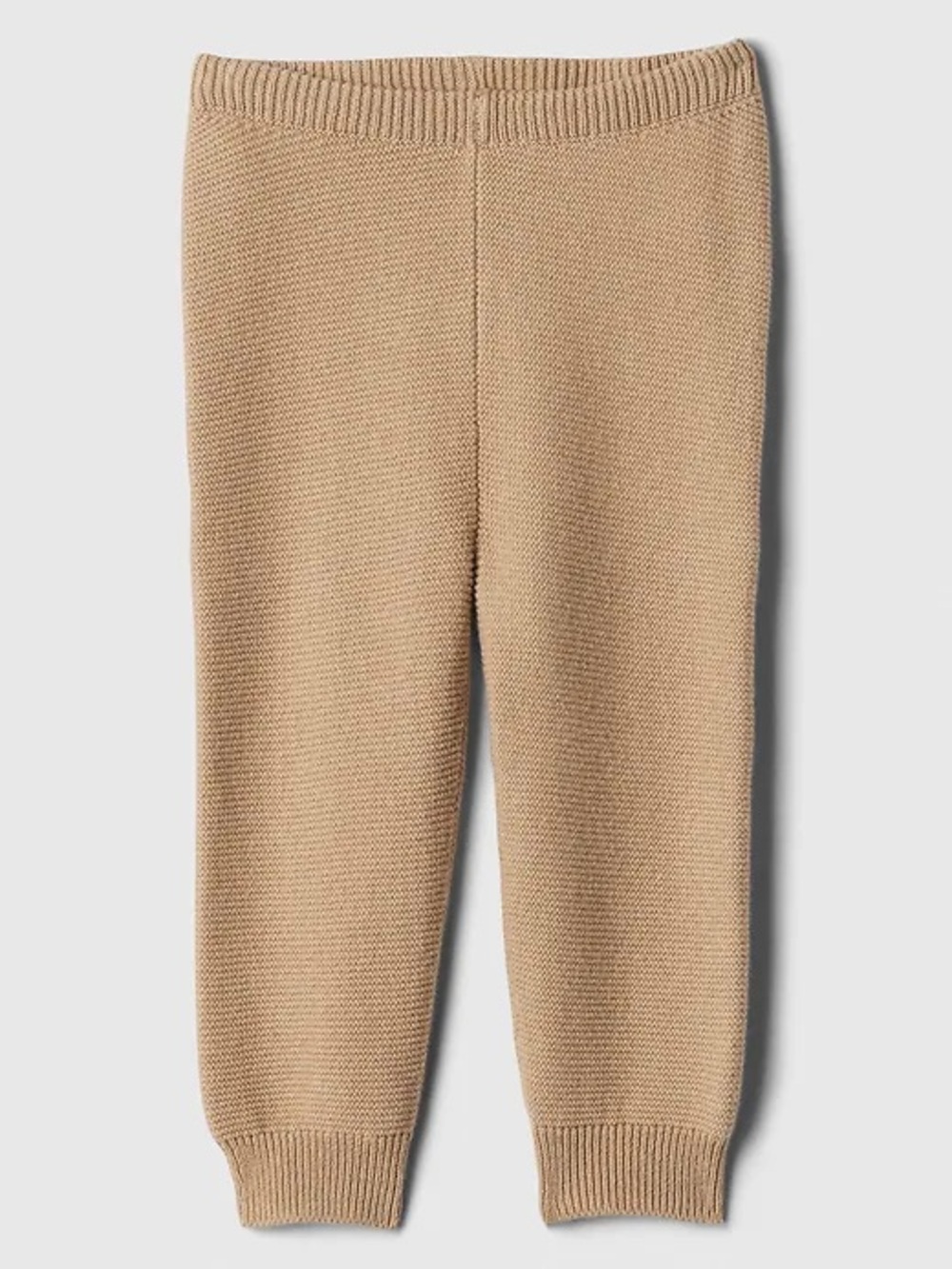 Baby Gap Knit Ribbed Jogger Pants - golden beige 3-6 months